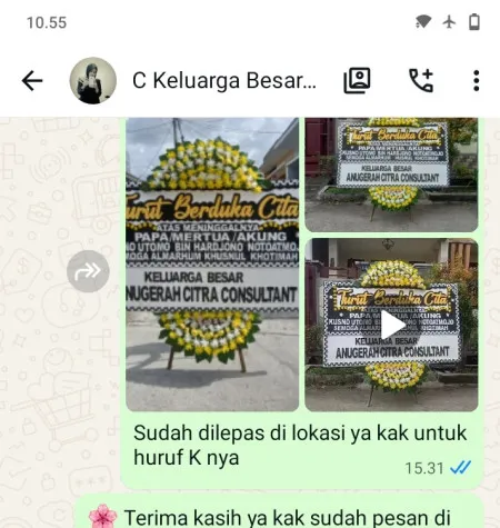 Pengiriman Papan Bunga Duka Bumiwangi Ciparay